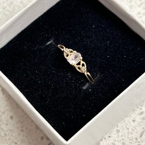 Amethyst and diamond ring